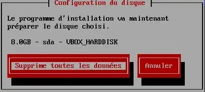 Capture - IPFire : Préparation du disque dur