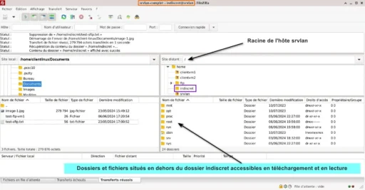 Capture _ FileZilla : Accès complet aux dossiers/fichiers de srvlan